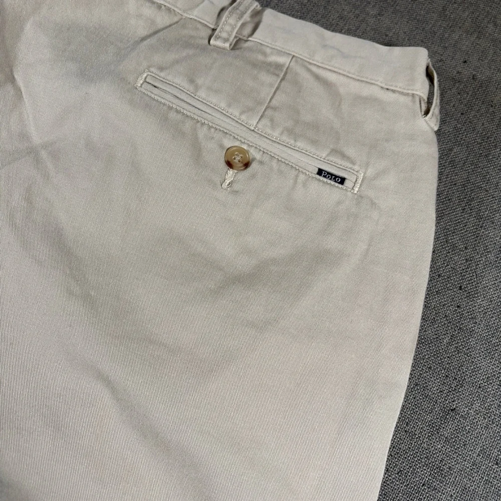 Vintage Polo Ralph Lauren Chino Pants Mens 40x29 Tan Khaki Classic Fit Pleated
